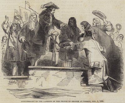 Výročí vylodění prince Oranžského v Torbay, 5. listopadu 1688 od John Gilbert