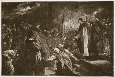 Kardinál Wolsey v Leicester Abbey, ilustrace z 