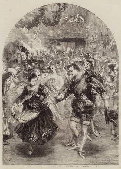 Vánoce v Baronském sále za starých časů od John Gilbert