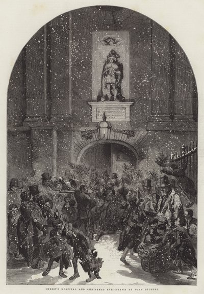 Kristova nemocnice a Štědrý den od John Gilbert