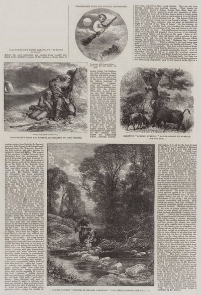 Ilustrace z Baldwinova Afrického lovu od John Gilbert