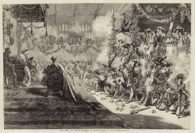 Král Jindřich VIII. pořádá Vánoce v Greenwichi od John Gilbert