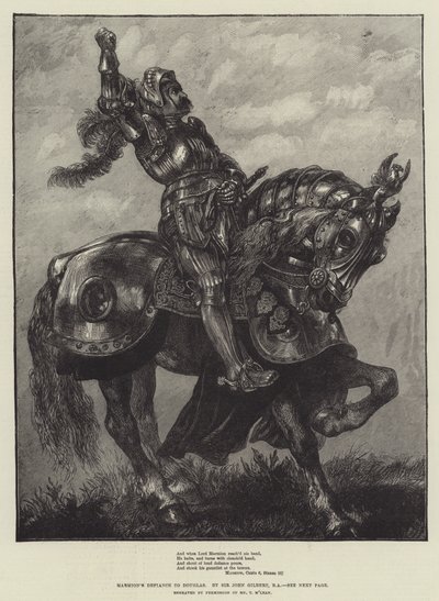 Marmionův vzdor Douglasovi od John Gilbert