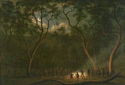 Domorodý Coroboree ve Van Diemenově zemi od John Glover