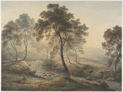 Časné ráno poblíž jezera Loch Katrine v Trossachs, Skotsko od John Glover