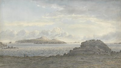 St. Davids Head, Pembrokeshire, cca 1805 (wc na papíře) od John Glover