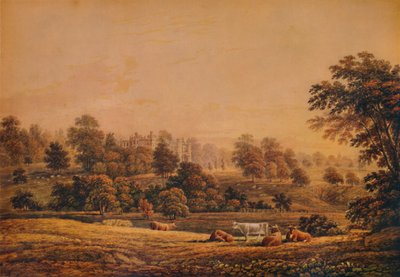 Pohled na Aldenham Abbey: Hertfordshire, 18.-19. století, 1935 od John Glover