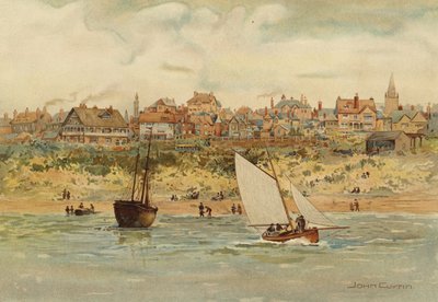 Liverpool: Pohled na New Brighton z moře (barevné lito) od John Glynn