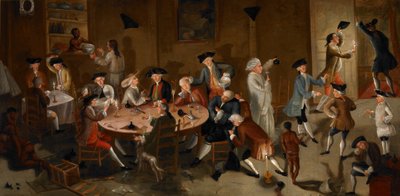 Námořní kapitáni se baví v Surinamu, asi 1752-58 (olej na lůžkovinách) od John Greenwood