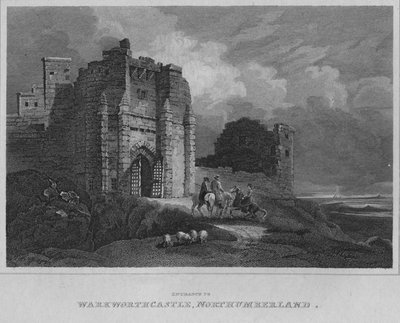 Vchod do hradu Warkworth, Northumberland, 1814 od John Greig