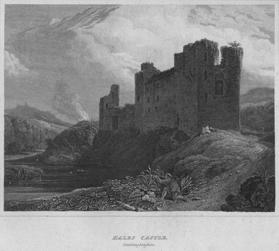 Hrad Hales, Haddingtonshire, 1814 od John Greig