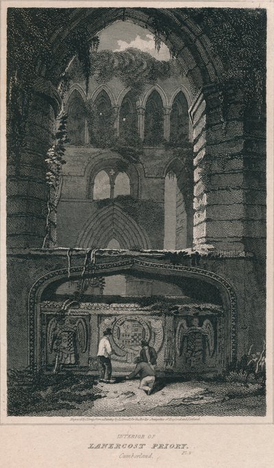 Interiér Lanercost Priory. Cumberland, 1814 od John Greig