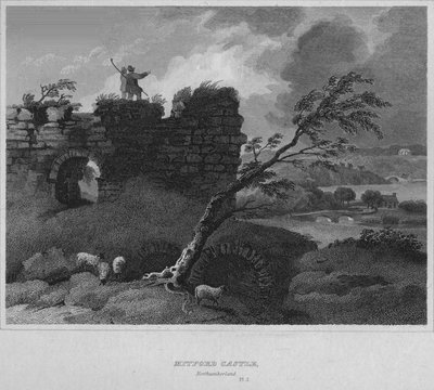 Mitford Castle, Northumberland, 1814 od John Greig