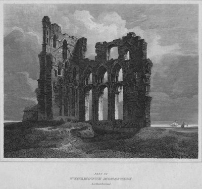 Část kláštera Tynemouth. Northumberland, 1814 od John Greig