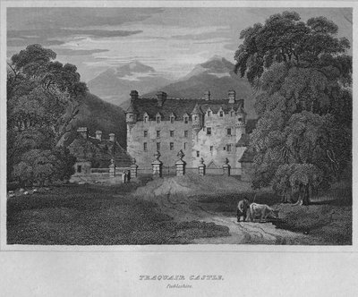 Hrad Traquair, Peebleshire, 1814 od John Greig
