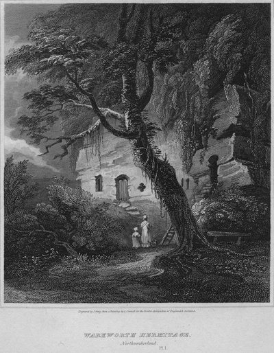 Warkworth Hermitage, Northumberland, 1814 od John Greig