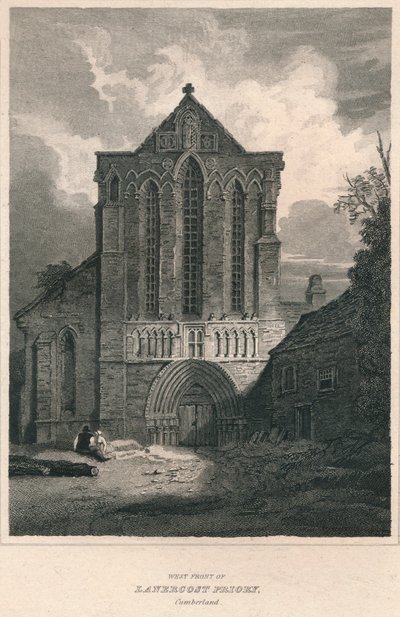 Západní fronta Lanercost Priory. Cumberland, 1814 od John Greig
