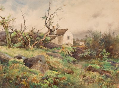 Village and Blackthorn, Humberston (wc na papíře) od John Guttridge Sykes