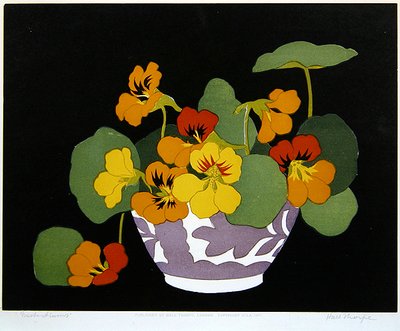 Nasturtiums (dřevořez) od John Hall Thorpe