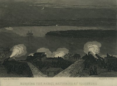 Running the Rebel Batteries at Vicksburg, c.1863 od John Hamilton