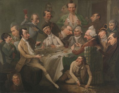 Skupina karikatur od John Hamilton Mortimer