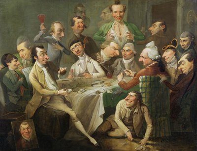 A Caricature Group, c.1776 (olej na plátně) od John Hamilton Mortimer