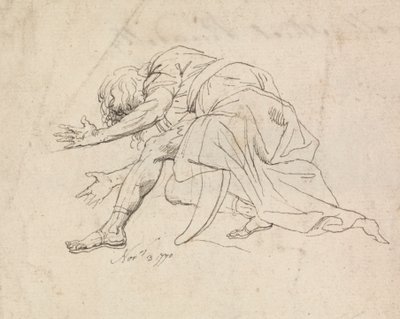Muž klečící od John Hamilton Mortimer