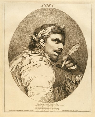 Básník, ze snu noci svatojánské, dějství V, scéna I, 1775 od John Hamilton Mortimer