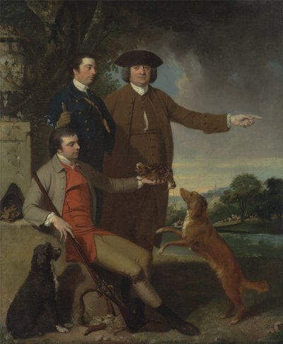 Autoportrét s otcem a bratrem, cca 1760-62 (olej na plátně) od John Hamilton Mortimer