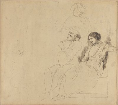 Studie na "The Rustic Dancers" od John Hamilton Mortimer
