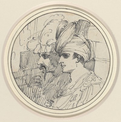 Dvě orientální hlavy od John Hamilton Mortimer