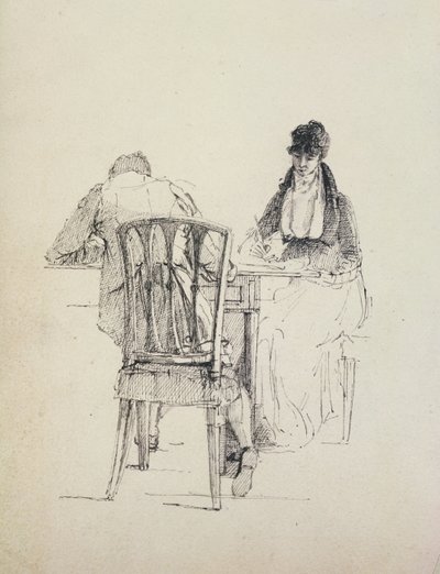 Muž čtení, kolem 1804-30 od John Harden