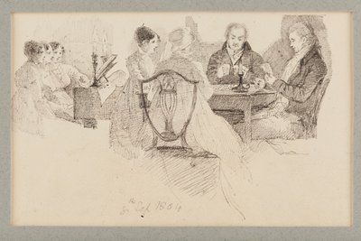 An Evenings Entertainment, 1804 (pero a inkoust na papíře) od John Harden