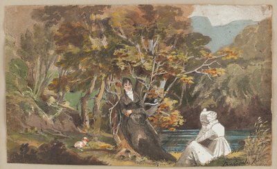 Borrowdale, 1810 (wc na papíře) od John Harden