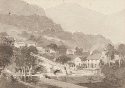 Brathay Bridge & Old Brathay, Lake District, Cumbria, 1820 (wc na papíře) od John Harden