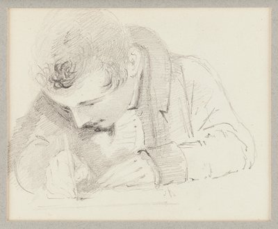 Muž píšící, 1825 od John Harden