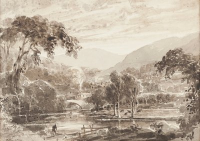 Rothay Bridge, Lake District, Cumbria (wc na papíře) od John Harden