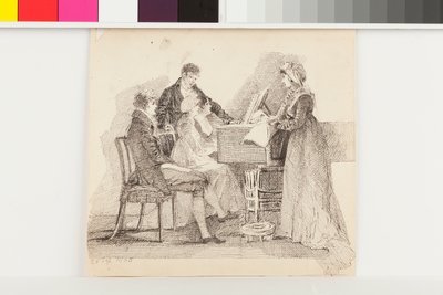 Koncert, 25. září 1805 (pero a inkoust na papíře) od John Harden