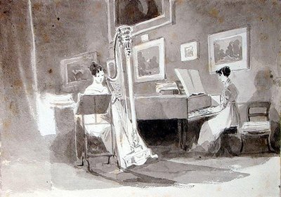Duet (pero a inkoust na papíře) od John Harden