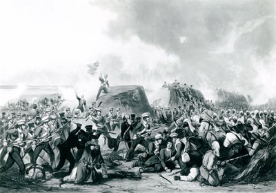 Bitva u Sobraonu 10. února 1846 od John Harris