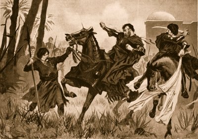 Porážka a smrt Sebastiana I. v bitvě u Alcazaru od John Harris Valda