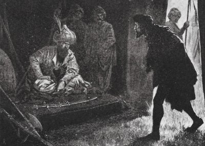 Rozhovor řeckého guvernéra s Osmanem (litografie) od John Harris Valda