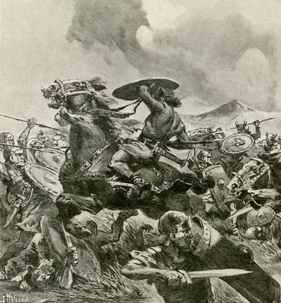 Římané bojují s Hannibalovou armádou od John Harris Valda