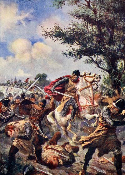 Bitva u Bouvines, 1214, ilustrace z 