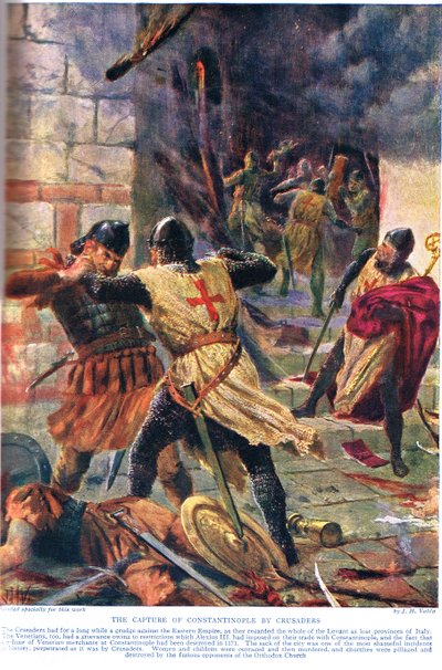 Dobytí Konstantinopole křižáky od John Harris Valda