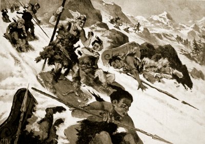 Cimbri v Alpách od John Harris Valda