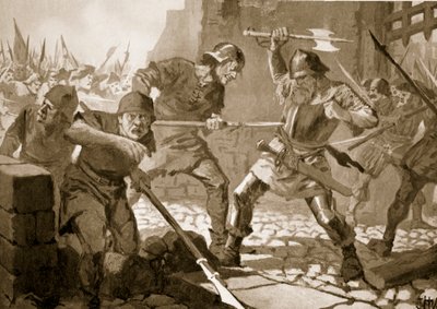 Smrt curyšského purkmistra Stussiho v bitvě, 1443 od John Harris Valda