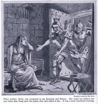Jejich matka Silvia byla nadšená, když viděla Romula a Rema, kolem roku 1950 od John Harris Valda