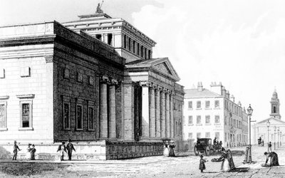 The Royal Institution, Manchester, vyryl Richard Winkles, c.1836 od John Harwood