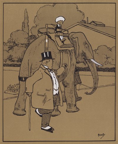 "Nazval slona němou bestií nebo tak nějak" (barva litho) od John Hassall